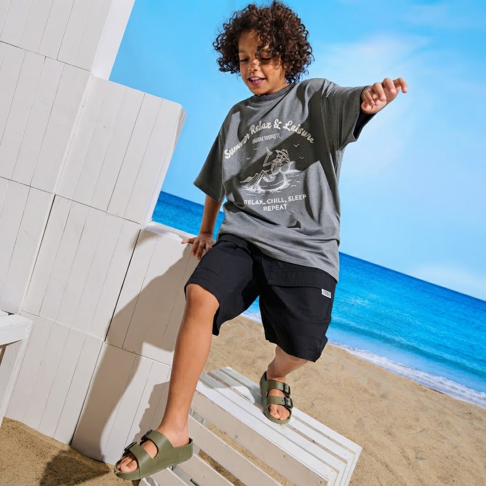 Sinsay Boy's Black Side Pockets Short
