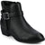 Journee Collection Women's Black Devina Buckle Detail Ankle Boots
