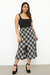 Forever 21 Women's Multicolor Double Split Checkered Midi Skirt | Forever 21 In Lebanon