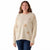 Vince Camuto Women's Beige Star Print Cozy Knit Sweater