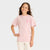Cat & Jack Girl's Light Mauve Short Sleeve Oversized Seoul Graphic T-Shirt | Cat & Jack in Lebanon