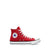 A single red high-top Converse All Star sneaker shown from the side profile on a clean white background.