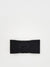 Black knitted headband on a white background