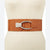 I.N.C. International Concepts Women's Brown Interlocking-Hook Stretch Belt