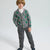 Sinsay Boy's Dark Gray Plaid Drawstring Waistband Trouser