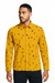 Forever 21 Men's Gold Printed Long Sleeves Ribbed Shirt | Forever 21 In Lebanon