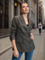 Sinsay Women's Dark Brown Long Sleeve Blazer|Sinsay In Lebanon