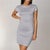 Sinsay Women's Silver Short Sleeve Glittery Dress