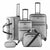 Protocol Grey & Black Pack Of 5-Pieces Softside Spinner Suitcase Set