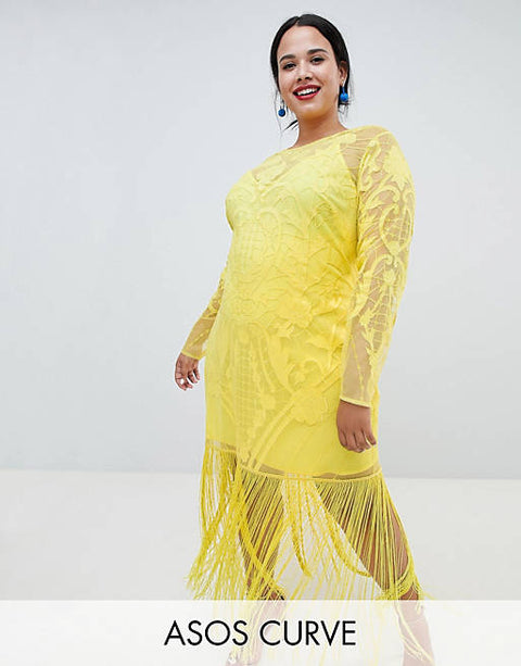 ASOS Design Women's Yellow Dress 100083553 AMF1482 shr