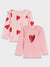 Sinsay Baby Girl's Pink Long Sleeve Blouse With Heart Print 2-Pack | Sinsay In Lebanon