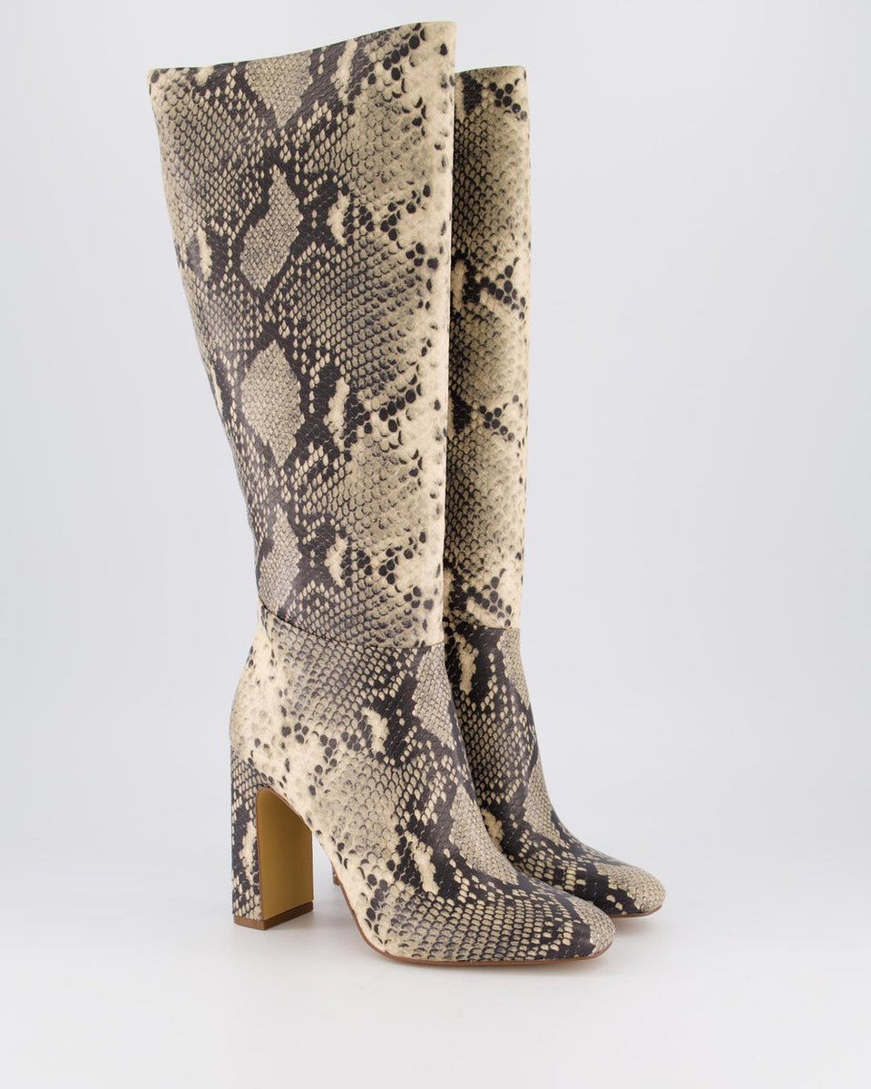 Betsey Johnson Women's Lt Beige Snake Ally Boots | Betsey Johnson In Lebanon