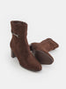 Sinsay Women's Dark Brown Heeled Ankle Boots | Sinsay In Lebanon