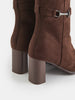 Sinsay Women's Dark Brown Heeled Ankle Boots | Sinsay In Lebanon