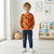 Sinsay Boy's Bright Orange All Over Printed Blouse