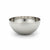 Silver hammered metal bowl on a white background