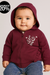 Sinsay Baby Girl's Maroon Ruffle Details Hooded Jacket | Sinsay In Lebanon