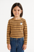 POMPdeLUX Girl's Beige/Brown Villads Long Sleeve Blouse| POMPdeLUX in Lebanon
