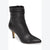 Bella Vita Women's Black Leather Danielle Heeled Boots