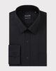 Van Heusen Men's Black Regular Fit Stretch Wrinkle Free Sateen Dress Shirt | Van Heusen In Lebanon