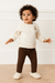 POMPdeLUX Baby Girl's Dark Purple Dotted Trousers | POMPdeLUX in Lebanon