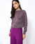 Zabaione Women's Purple Long Sleeve Mesh Blouse | Zabaione In Lebanon