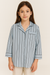 POMPdeLUX Girl's Blue Pyjamas Shirt Dress | POMPdeLUX in Lebanon