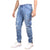 Blu Ice Men's Blue Elastic Breathable Woven Denim Cargo Jogger
