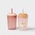 Pillowfort Pink Unicorn & Polka Dot Pack Of 2 Straw Sippy Cups