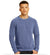 Man wearing a blue sweatshirt on a white background