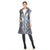 White Mark Women's Blue Metallic Long Puffer Vest