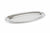 Silver oval tray on a white background