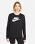 Nike Women's Black Sportswear Essentials Long-Sleeve Logo Blouse|Nike In Lebanon