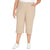 Alfred Dunner Women's Sand Plus-Size Allure Stretch Clamdigger Bermuda