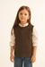 POMPdeLUX Girl's Dark Brown Maggie Knit Top| POMPdeLUX in Lebanon