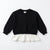 Zara Baby Girl's Black & White Two Tone Layered Sweatshirt | Zara In Lebanon