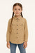 POMPdeLUX Girl's Beige Shacket Jacket |POMPdeLUX in Lebanon