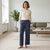 Live 2 Lounge Women's Navy Wide-Leg Sweatpants