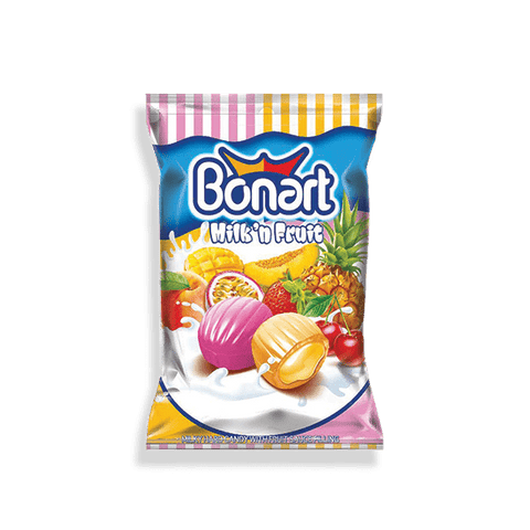 Bonart Milk N Fruit Cream Filling Candy 90g