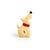 Dog-shaped toy with a red collar on a white background