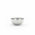 Silver bowl with textured surface on a white background