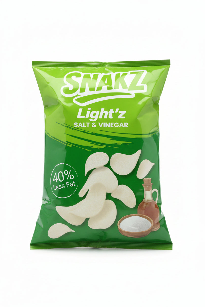 Snakz Light'z Chips Salt & Vinegar 40g | Snakz Chips In Lebanon
