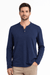 Celio Men's Navy Straight Fit Poly-Cotton Long Sleeve Blouse | Celio In Lebanon