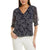 CeCe Women's Navy Smocked Cuff 3/4 Sleeve Blouse | CeCe In Lebanon