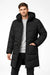 Tom Tailor Men's Black Puffer Parka Hooded Jacket|Tom Tailor In Lebanon