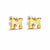 Sparkle Women's Gold Letter M Sign Earrings | Sparkle In Lebanon