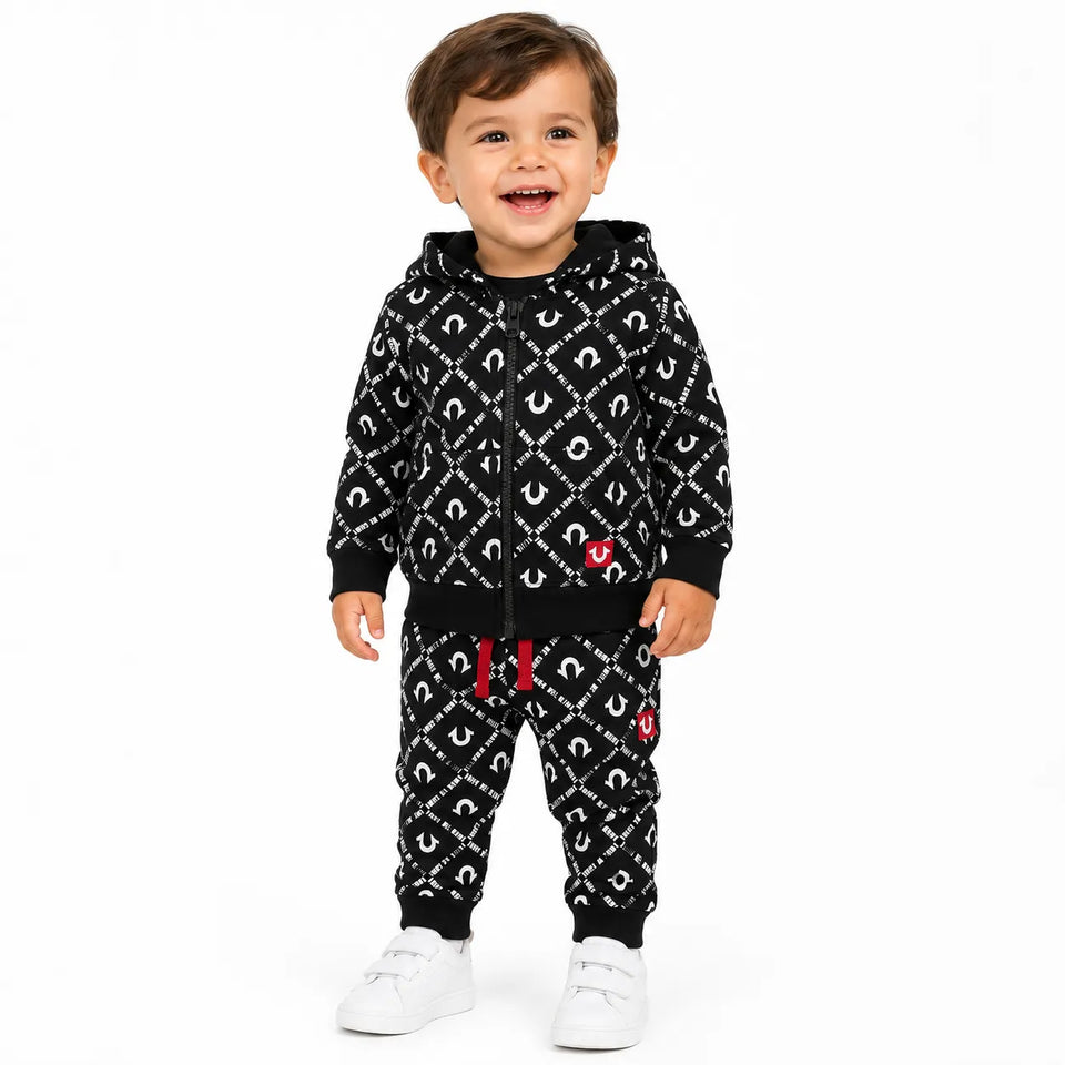 True Religion Boy's Black Printed Pajama Set 2pcs| True Religion In Lebanon