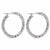 On 34th Women's Purple/Sliver Crystal Station Medium Hoop Earrings | On 34th in Lebanon