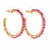 ON 34th Women's Pink & Gold Crystal Hoop Earrings | ON 34th In Lebanon