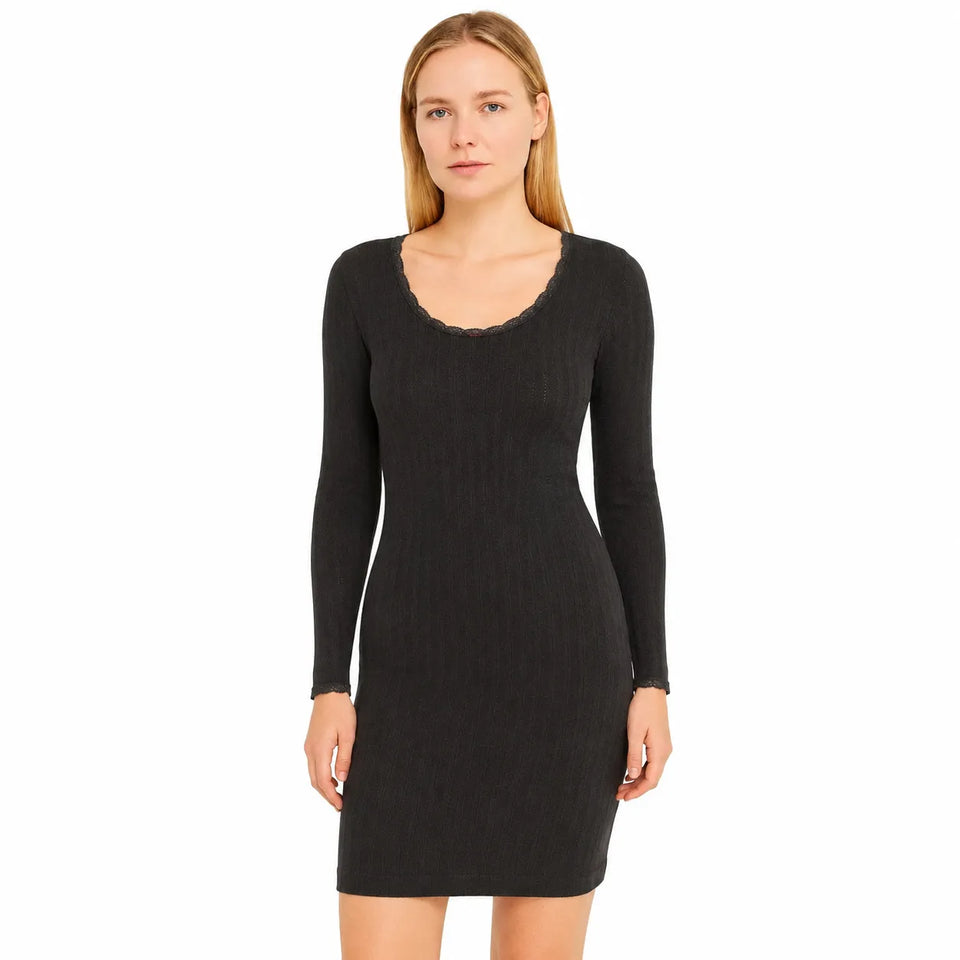 S.Oliver Women's Grey Long Sleeve Sleep Dress | S.Oliver in Lebano